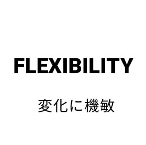 変化に敏感／Flexibility